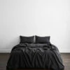 Charcoal 100% French Flax Linen Bedding Set