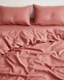 Pink Clay 100% French Flax Linen Bedding Set -Bed Linings Sales Store BEDDINGSET02 a3b796d9 63c1 44a4 8a19 ecca8704b30b