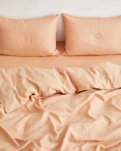Terracotta 100% French Flax Linen Bedding Set -Bed Linings Sales Store BEDDINGSET02 f9456e13 5747 4a87 994e e7bc3e431706