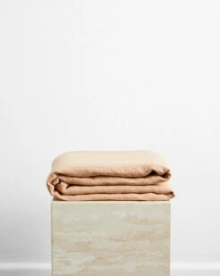 Terracotta 100% French Flax Linen Throw