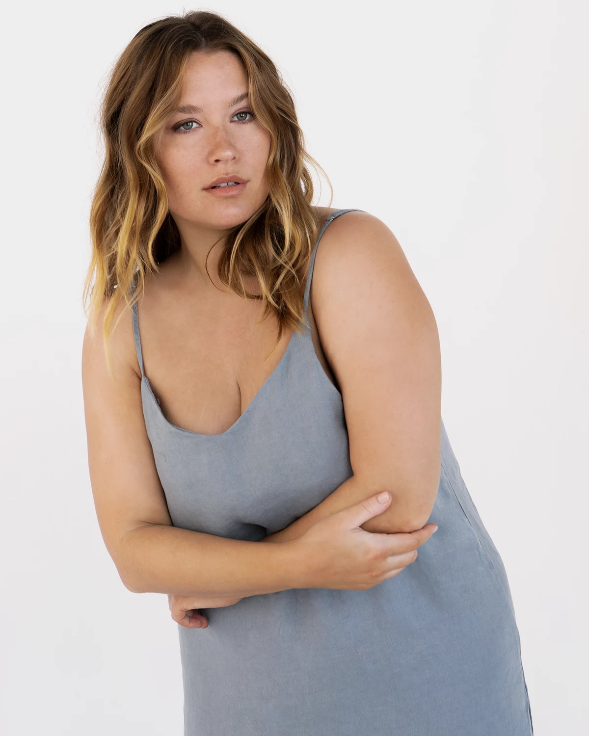 Mineral 100% French Flax Linen Midi Dress 3 Mineral 100% French Flax Linen Midi Dress - Image 3