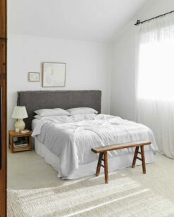 Pinstripe 100% French Flax Linen Bedding Set -Bed Linings Sales Store BT AL Leviti Pinstripe 029