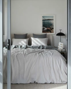 Fog 100% French Flax Linen Duvet Cover 8 Fog 100% French Flax Linen Duvet Cover -Bed Linings Sales Store Bed Threads Ed Hansen 01 Bedroom 132 1