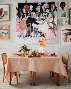 Pink Clay & Turmeric 100% French Flax Linen Scalloped Napkins (Set Of Four) -Bed Linings Sales Store BedThreads SeansBondi 31 05 2021 S04 0154 35a29be8 9854 4d40 9105 db703d022c66