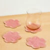 Pink Clay & Hazelnut 100% French Flax Linen Cloud Coasters (Set Of Four)