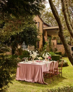 Rosewater & Sage 100% French Flax Linen Cloud Placemats (Set Of Four) -Bed Linings Sales Store Cloud RosewaterSage 04