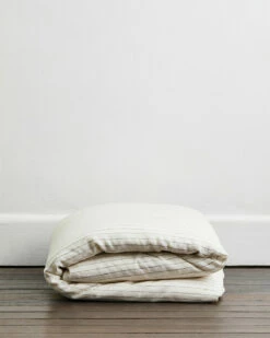 Stripe 100% French Flax Linen Duvet Cover