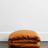 Rust 100% French Flax Linen Duvet Cover