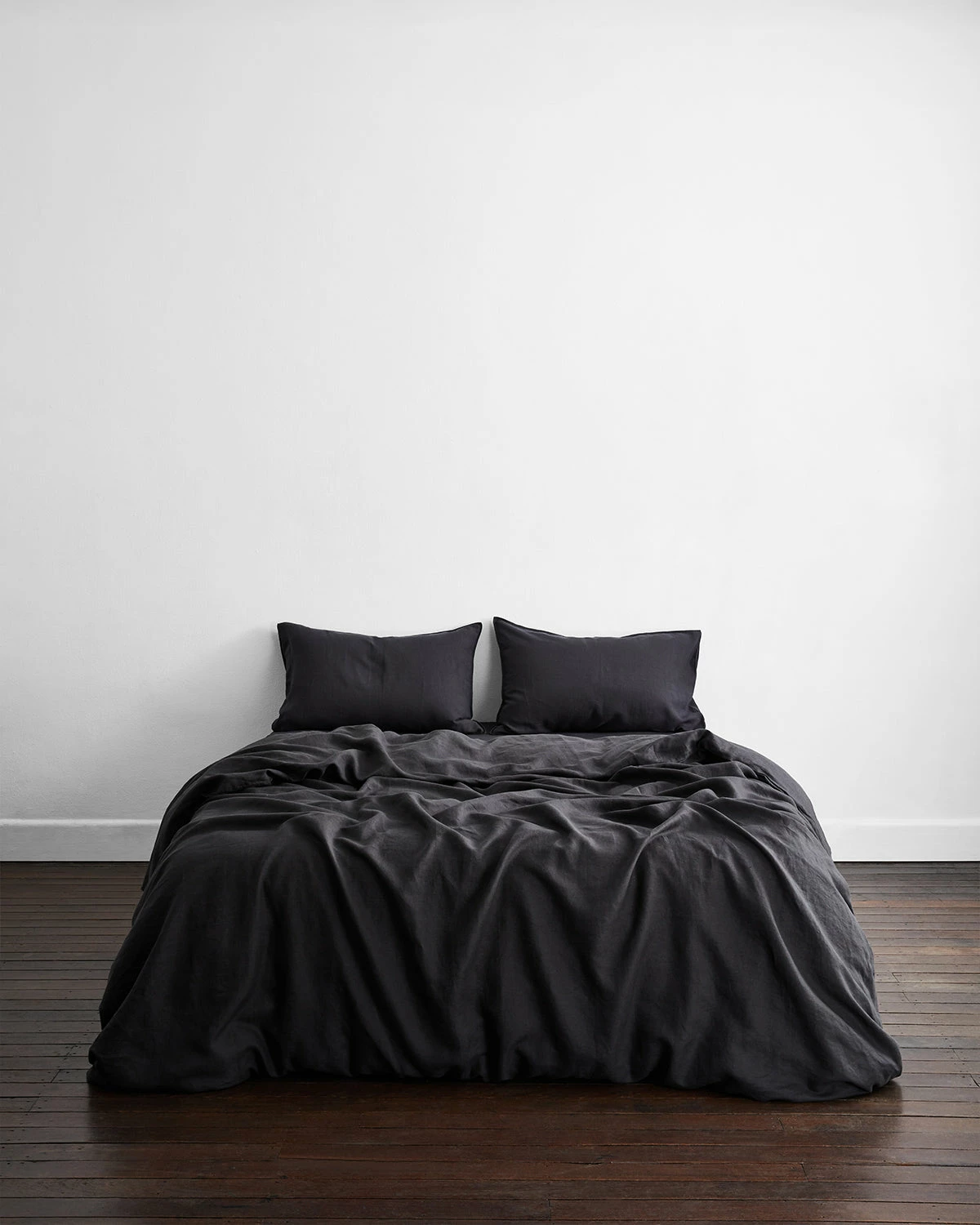 Charcoal 100% French Flax Linen Duvet Cover 2 Charcoal 100% French Flax Linen Duvet Cover - Image 2