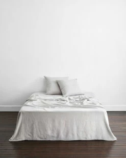 Fog 100% French Flax Linen European Pillowcases (Set Of Two) -Bed Linings Sales Store EURO03 93ebec04 a2af 48c3 bdb7 7a307ce23a72