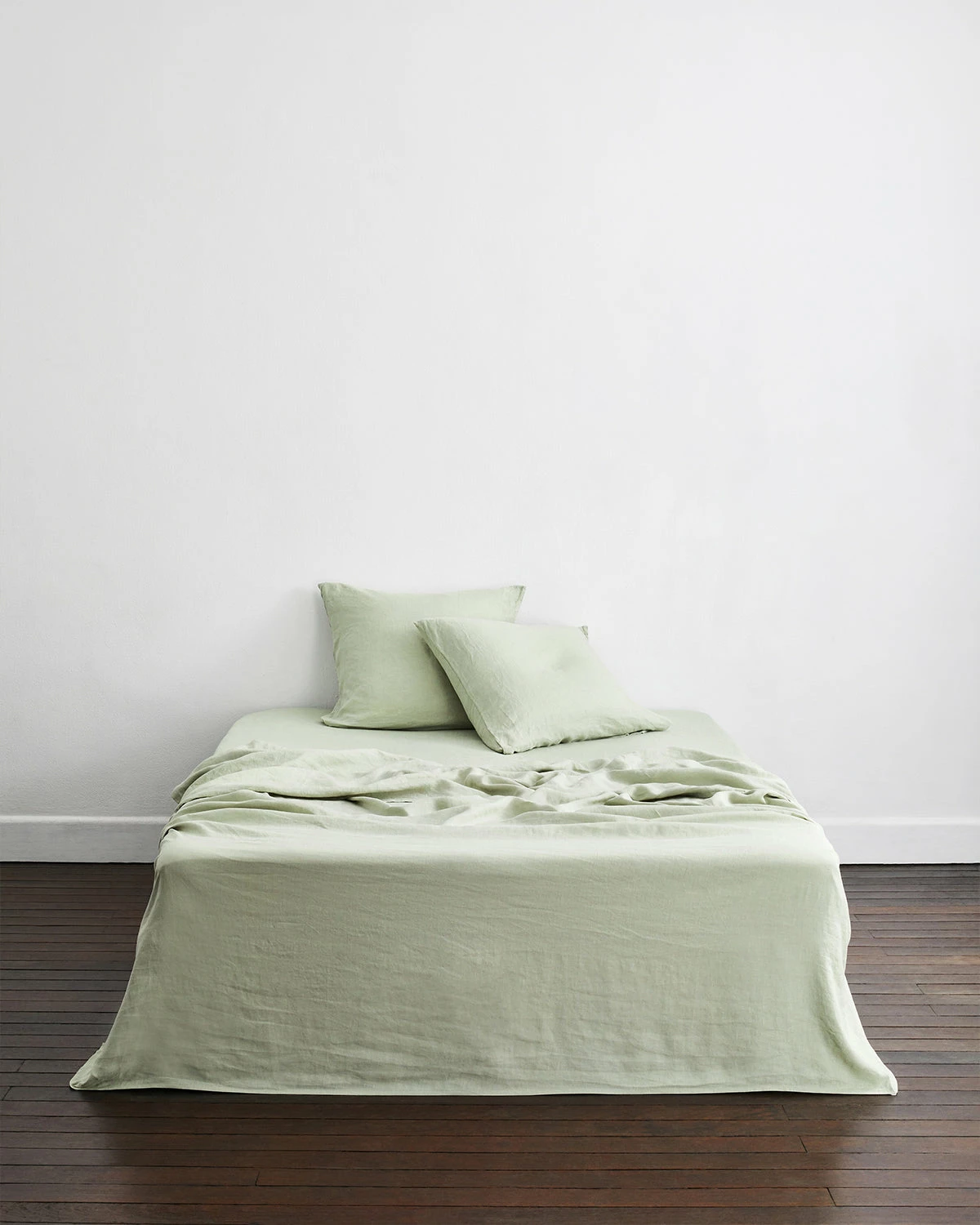 Sage 100% French Flax Linen European Pillowcases (Set Of Two) 3 Sage 100% French Flax Linen European Pillowcases (Set Of Two) - Image 3