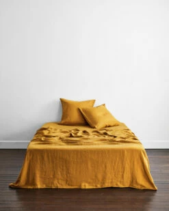 Turmeric 100% French Flax Linen European Pillowcases (Set Of Two) 6 Turmeric 100% French Flax Linen European Pillowcases (Set Of Two) -Bed Linings Sales Store EURO03 e8c383f1 d132 4c62 864a f9ea13c157a7