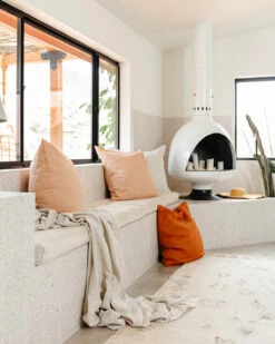 Terracotta 100% French Flax Linen European Pillowcases (Set Of Two) 9 Terracotta 100% French Flax Linen European Pillowcases (Set Of Two) -Bed Linings Sales Store EURO TERRA