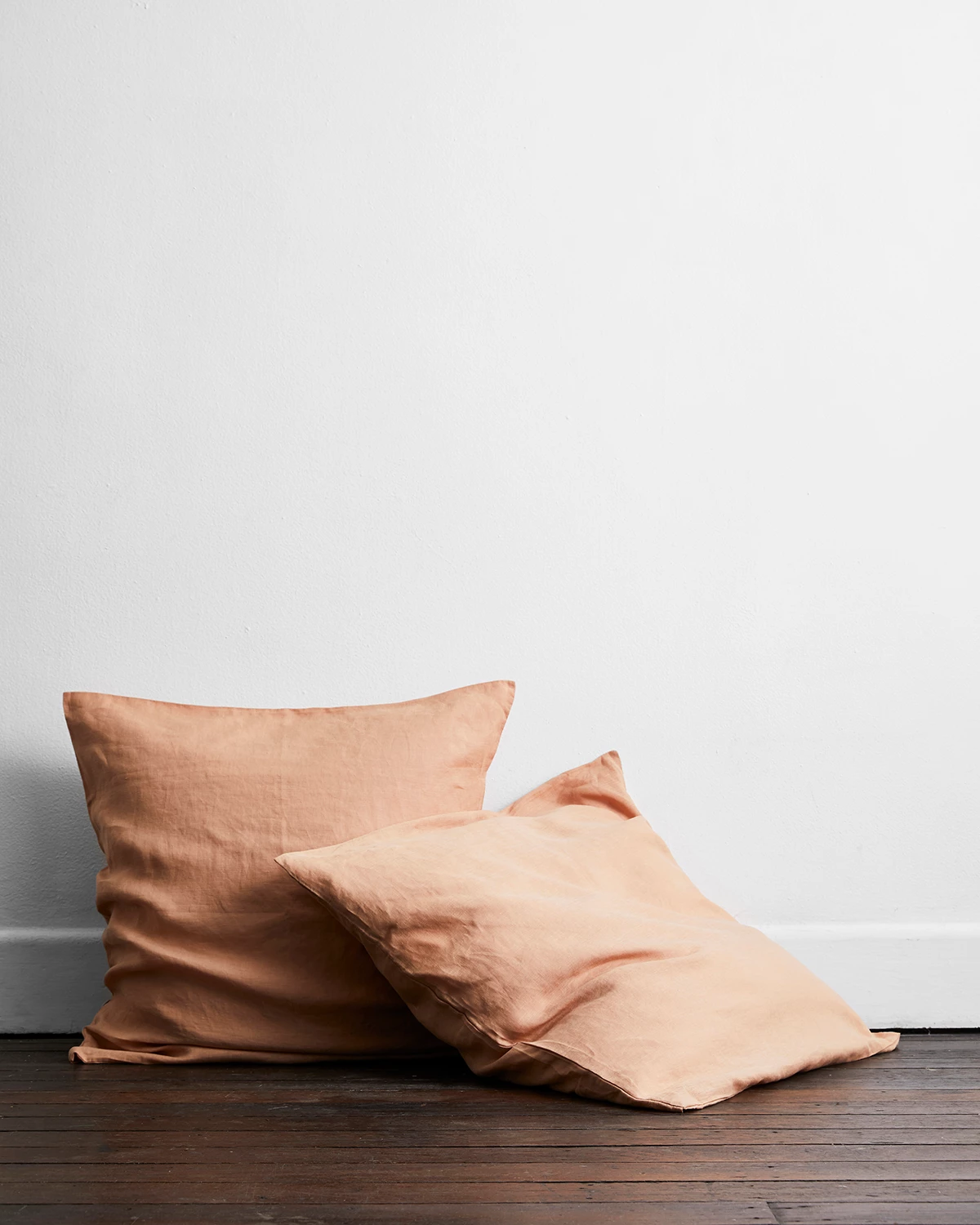 Terracotta 100% French Flax Linen European Pillowcases (Set Of Two) 1 Terracotta 100% French Flax Linen European Pillowcases (Set Of Two)