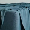 Petrol 100% French Flax Linen Fitted Sheet
