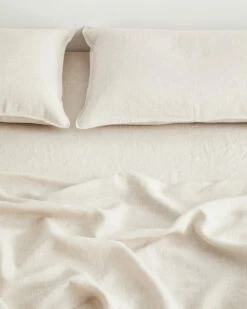 Oatmeal 100% French Flax Linen Fitted Sheet 7 Oatmeal 100% French Flax Linen Fitted Sheet -Bed Linings Sales Store FITTEDSHEET02 0c834bf1 9e6f 49f5 8107 84d4a6543e9c