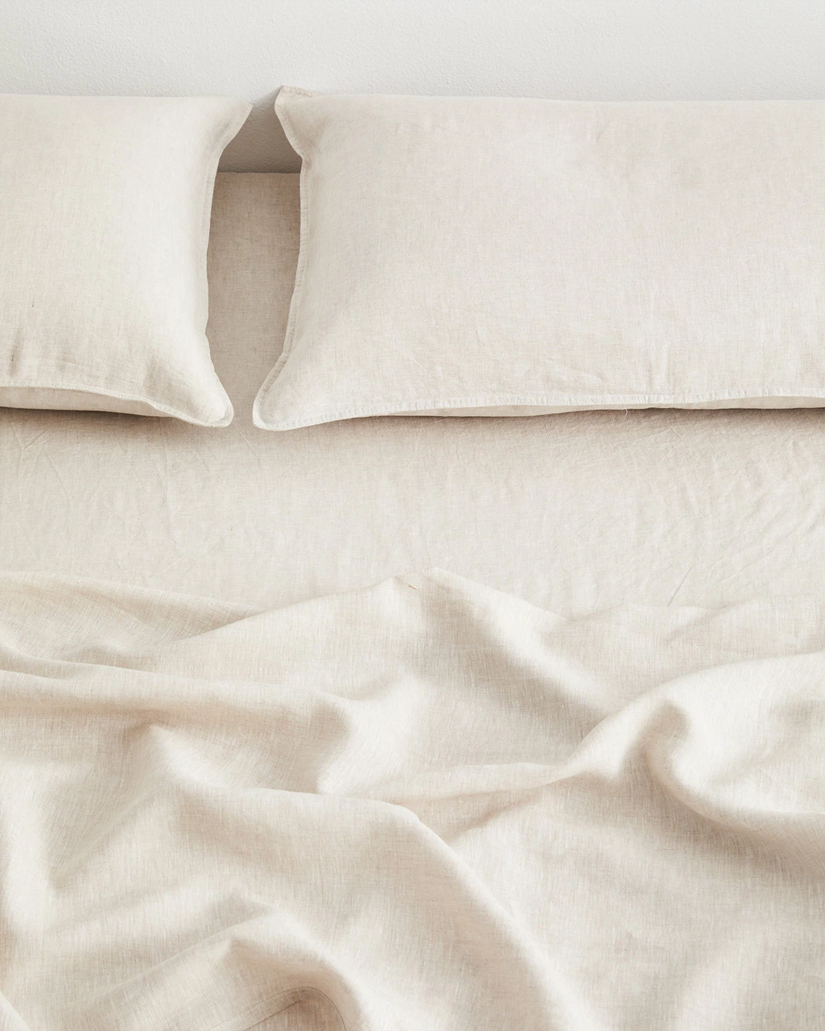 Oatmeal 100% French Flax Linen Fitted Sheet 3 Oatmeal 100% French Flax Linen Fitted Sheet - Image 3