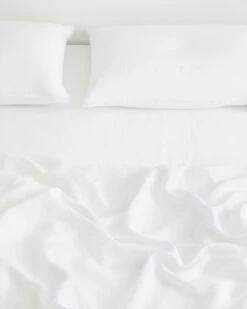White 100% French Flax Linen Fitted Sheet -Bed Linings Sales Store FITTEDSHEET02 5e572a9c c5f3 4789 aa2a 7f261cc812c7