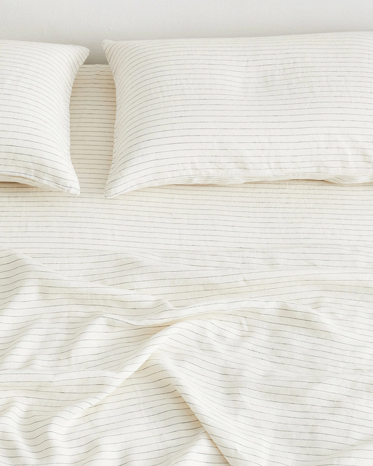 Stripe 100% French Flax Linen Fitted Sheet 3 Stripe 100% French Flax Linen Fitted Sheet - Image 3