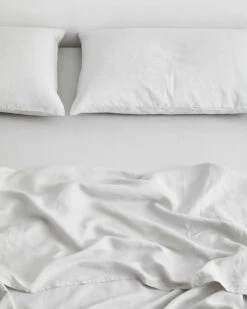 Fog 100% French Flax Linen Fitted Sheet -Bed Linings Sales Store FITTEDSHEET02 e072d7b7 c2b4 472d b3d6 cdd5f8682df2