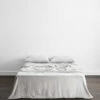 Fog 100% French Flax Linen Flat Sheet