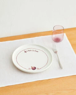 Gemma Bamforth X Bed Threads 'Fico Nero Siciliano' Ceramic Dinner Plate