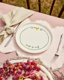 Gemma Bamforth X Bed Threads 'Fiori Di Zucca' Ceramic Dinner Plate -Bed Linings Sales Store Gemma fiori 03