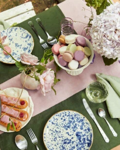 Lavender 100% French Flax Linen Tablecloth -Bed Linings Sales Store LAVENDER 3