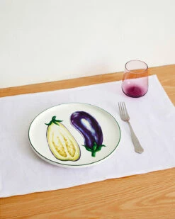 Bed Threads 'Eggplant' Ceramic Dinner Plate