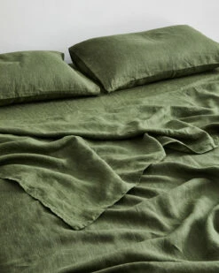 Olive Stripe 100% Flax Linen Sheet Set 5 Olive Stripe 100% Flax Linen Sheet Set -Bed Linings Sales Store SHEETSET03 33a3ca99 c547 4c56 94cc 6ea2e11a83cb