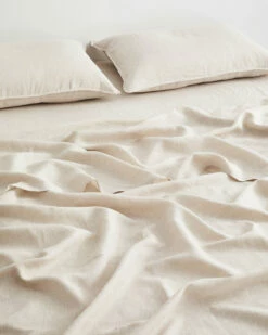 Oatmeal 100% Flax Linen Sheet Set -Bed Linings Sales Store SHEETSET03 b2bbe771 5387 4458 99aa d2b148bed777