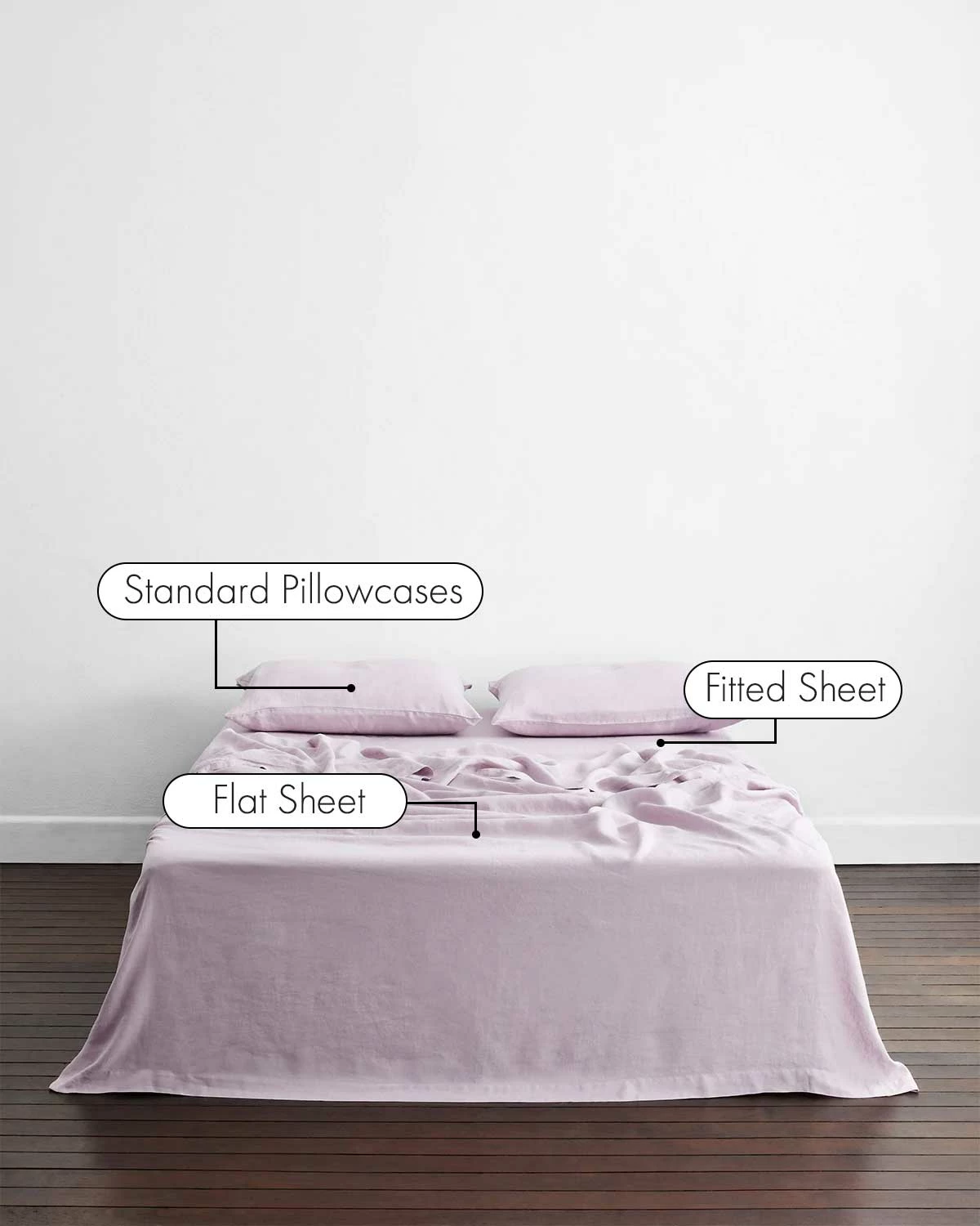 Lilac 100% Flax Linen Sheet Set 2 Lilac 100% Flax Linen Sheet Set - Image 2