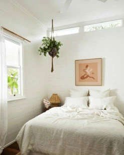 Stripe 100% French Flax Linen Bedding Set -Bed Linings Sales Store Stripe Bedding 04