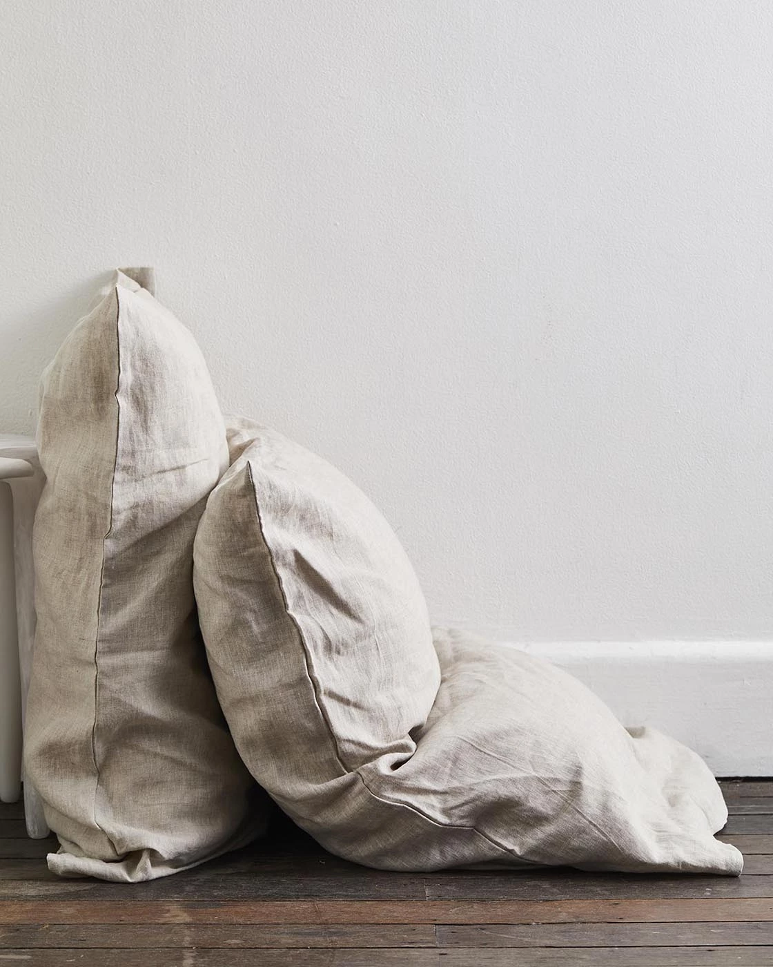 Oatmeal 100% French Flax Linen Pillowcases (Set Of Two) 1 Oatmeal 100% French Flax Linen Pillowcases (Set Of Two)