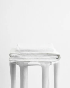 White 100% Flax Linen Sheet Set