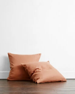 Hazelnut 100% French Flax Linen European Pillowcases (Set Of Two)