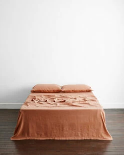 Hazelnut 100% French Flax Linen Flat Sheet