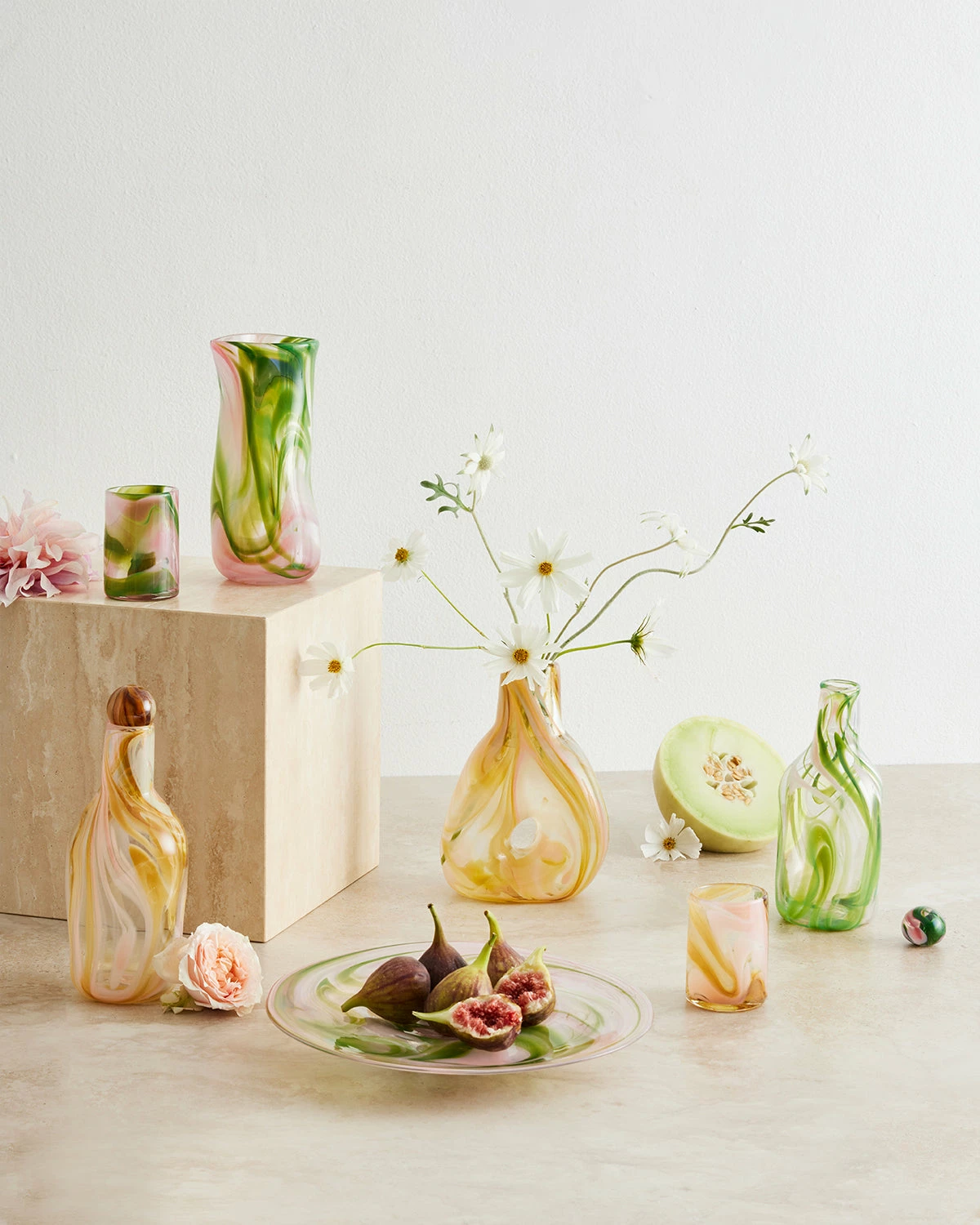 Upstate Handblown Carafe In Watermelon 2 Upstate Handblown Carafe In Watermelon - Image 2