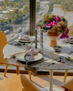 Lilac 100% French Flax Linen Napkins (Set Of Four) -Bed Linings Sales Store lilac3