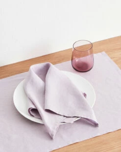 Lilac 100% French Flax Linen Napkins (Set Of Four)