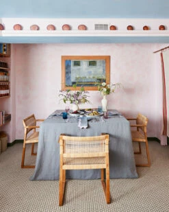 Mineral & Lilac 100% French Flax Linen Scalloped Napkins (Set Of Four) -Bed Linings Sales Store lilacscalloped campaign3