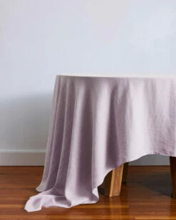 Lilac 100% French Flax Linen Tablecloth