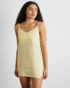 Limoncello 100% French Flax Linen Slip 6 Limoncello 100% French Flax Linen Slip -Bed Linings Sales Store limoncello slip 01