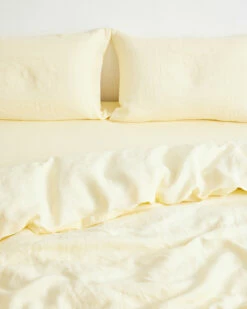 Limoncello 100% French Flax Linen Bedding Set -Bed Linings Sales Store limoncello beddingset 02