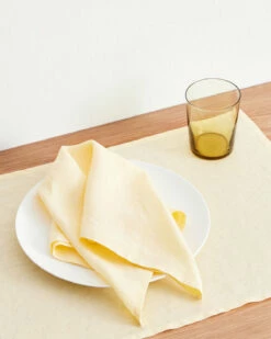 Limoncello 100% French Flax Linen Napkins (Set Of Four)