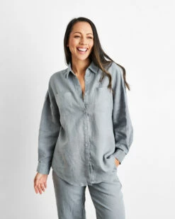 Mineral 100% French Flax Linen Long Sleeve Shirt