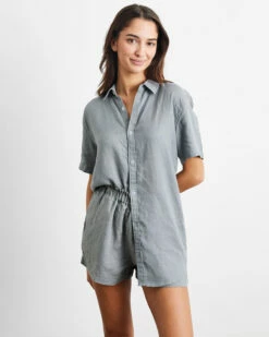 Mineral 100% French Flax Linen Short Sleeve Shirt
