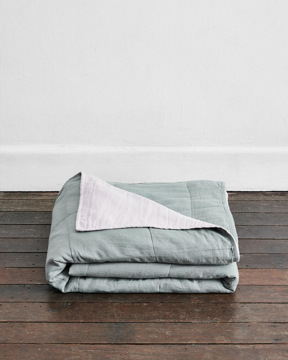 Mineral & Lilac Two-Tone Quilt 3 Mineral & Lilac Two-Tone Quilt - Image 3