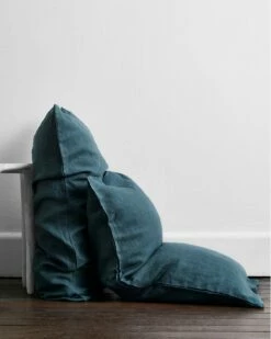 Petrol 100% French Flax Linen Pillowcases (Set Of Two)