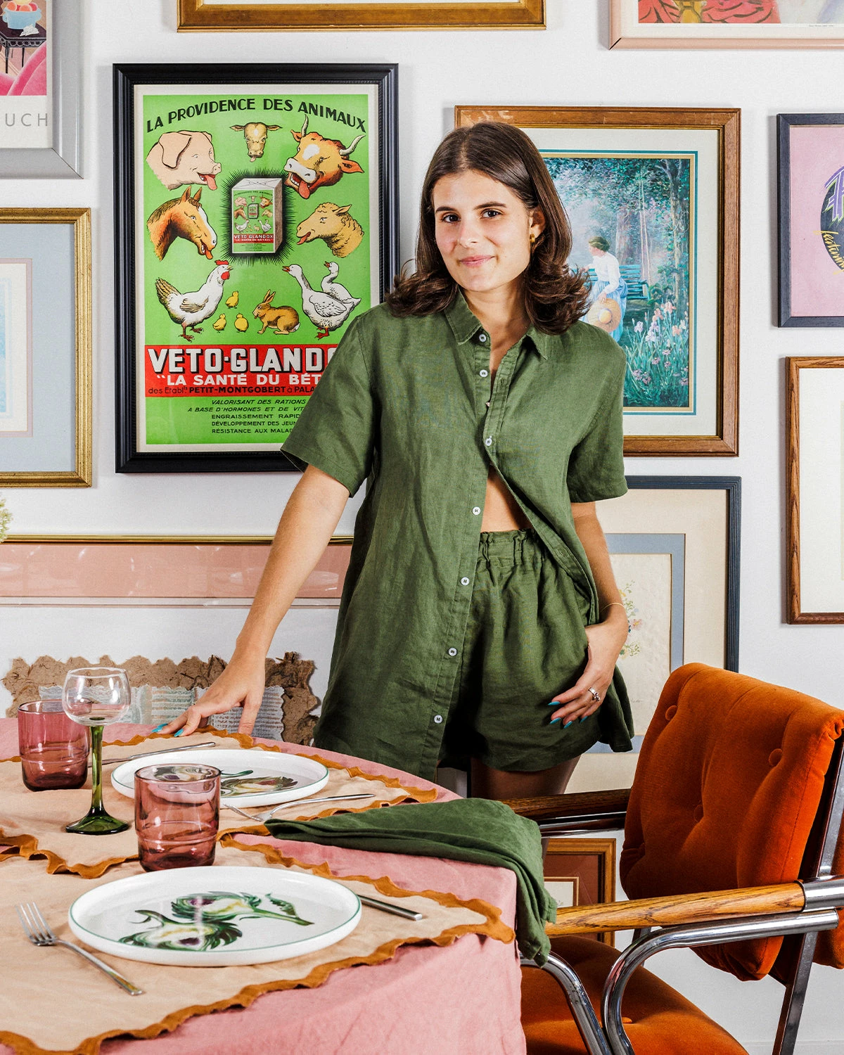 Olive Short Sleepwear Set 3 Olive Short Sleepwear Set - Image 3